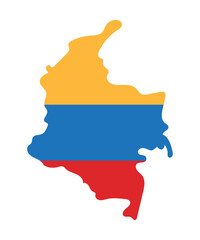 Sticker - colombian map illustration