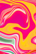 fondo abstracto colorido rosado fucsia y amarillo con olas de pintura