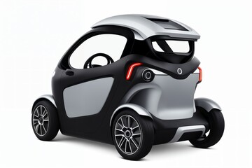 Wall Mural - a brand-less generic concept car. Modern electric car on a white background with a shadow. 