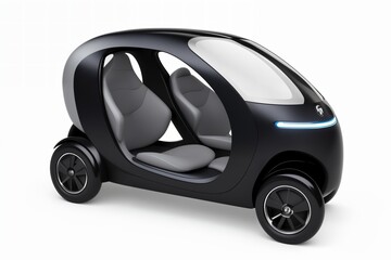 Poster - a brand-less generic concept car. Modern electric car on a white background. Concept of ecological transport.