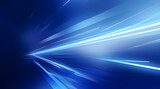 Fototapeta  - Dynamic abstract background with light streaks conveying speed and motion in cool blue tones.