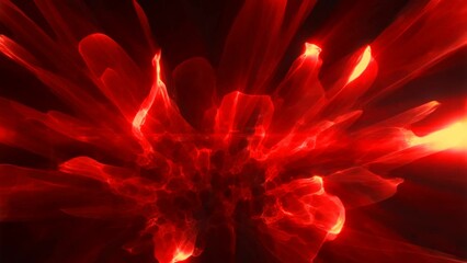 Wall Mural - Energy abstract red waves of magic and electricity iridescent glowing liquid plasma background