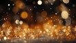 © ANEK - gold Christmas background for Christmas and New Year celebration.