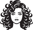 Divine Ebon Curls A Curly Haired Icon Midnight Elegance A Stylish Curly Symbol