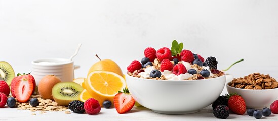 Canvas Print - Promote good health by consuming a combination of nutritious cereals and protein packed ingredients in your bowl