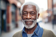 african american senior old man doubtful, thinking or choosing concept