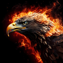 Wall Mural - Flaming Eagle