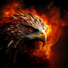 Sticker - Flaming Eagle