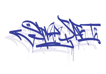 SPRAY ART word graffiti tag style