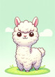 Cute Alpaca llama lama Smiling, Farm life, cartoon, toon, children's illustration, Greeting Card art , clip art, Illustration,