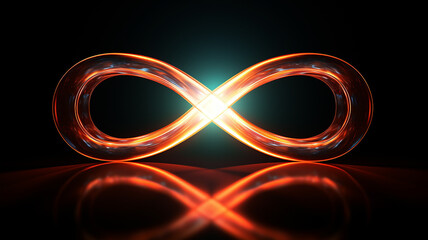 Wall Mural - glowing infinity symbol isolated sign on the background