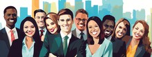 Team People Group Happy Diverse Woman Work Man Business Young Together Smile Teamwork. People Character Team Multicultural Group Office Person Workplace Cartoon Company Crowd Portrait Businessman