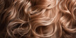 Blonde hair textured background wide close up haircut long flowing hairs curly style, generated ai