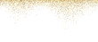 © vika_k - Golden glitter background. Falling small confetti texture. Sparkling gold dots wallpaper. Border frame design element for posters, flyer, invitation. Christmas, New year, birthday decoration. Vector