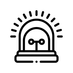 Poster - alarm line icon