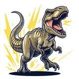 Fototapeta Pokój dzieciecy - tyrannosaurus rex dinosaur vector