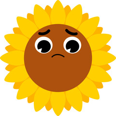  Sunflower Face Sad