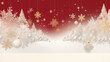 Realistic modern white merry christmas and happy new year banner  simple design