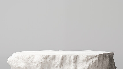 Aufkleber - White stone pedestal on gray background. Perfect for display product and montage. High quality photo