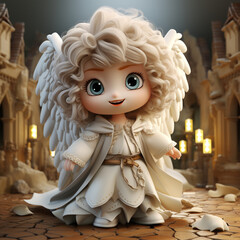 Wall Mural - 3d cartoon angel