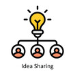 © Optima GFX - Idea Sharing vector Filled outline Design illustration. Symbol on White background EPS 10 File