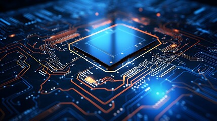 abstract technology chip processor background circuit.