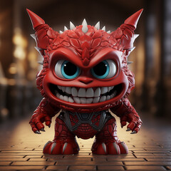 Sticker - 3d cartoon devil