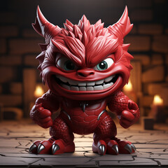 Sticker - 3d cartoon devil