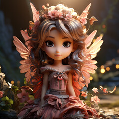 Sticker - 3d cartoon fairy