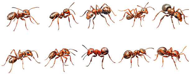 Wall Mural - Ant watercolor illustration clipart. Generative AI