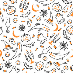 Halloween seamless pattern