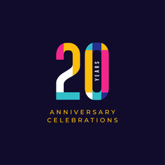 Wall Mural - anniversary celebrations Logo Colletions Template