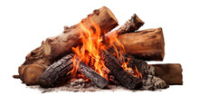 Burning Fire Logs, Cut Out