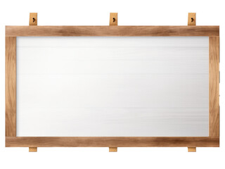 Wall Mural - Empty wooden sign isolated on transparent background 