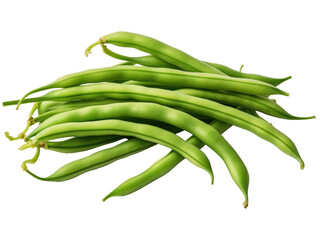 Wall Mural - green beans  isolated on transparent background