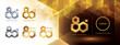 80th Anniversary logotype design, Eighty years anniversary celebration. Abstract Hexagon Infinity logo, 80 Years Logo golden for celebration event