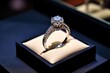 Ring With Diamond In Luxurious Jewelry Box