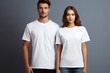 © Anastasiia - White Tshirt Mockup With Attractive Models Wearing It