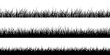 © Glitter_Klo - Black silhouette grass set seamless border Isolated PNG