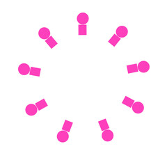 circle of people around the world concept. colorful circle element