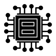 Canvas Print - Cpu Icon