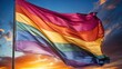 A Rainbow Flag In Support Of World Aids Day Lgbtq, Background Images , Hd Wallpapers, Background Image