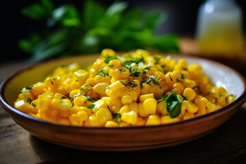 Sauteed Yellow and White Corn with Herbs - Healthy Side Dis