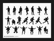 © heriyusuf - Businessman silhouette set, realistic style, white background