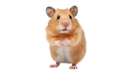 Canvas Print - standing hamster isolated on transparent background cutout