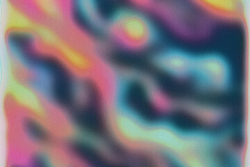 Wall Mural - grainy gradient abstract holographic background, retro effect, aesthetic noise texture