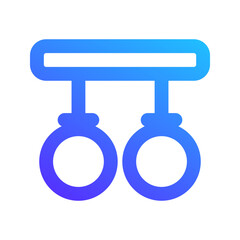 Poster - gymnastic rings gradient icon