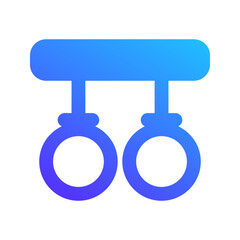 Poster - gymnastic rings gradient fill icon