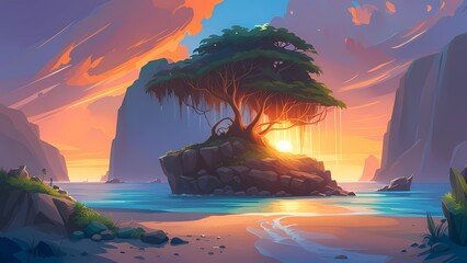 Wall Mural - Beautiful Island