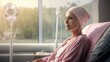 © aporn - Portrait of the patient woman after chemotherapy female cancer patient wearing head scarf 